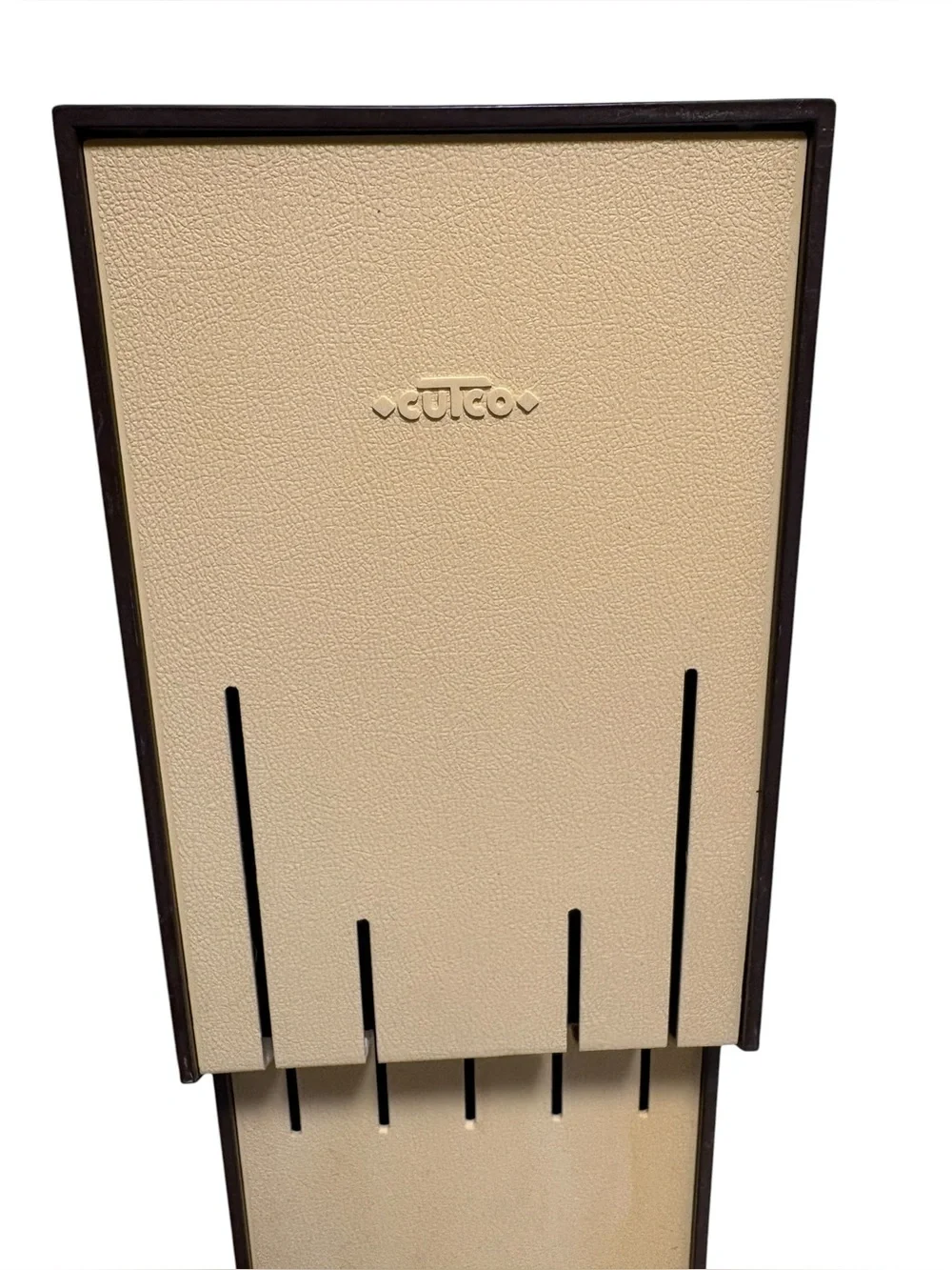Cutco Plastic Wall Rack Hanging Knife Storage Holder #1742 USA Cream Brown